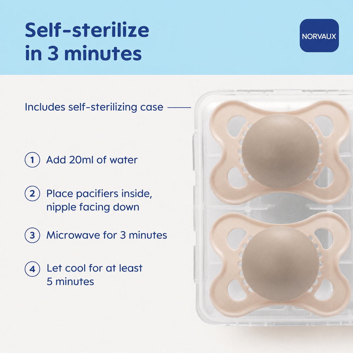 Norvaux Baby Pacifier Skin Soft Silicone